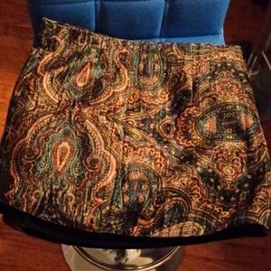 Paisley velvet skirt